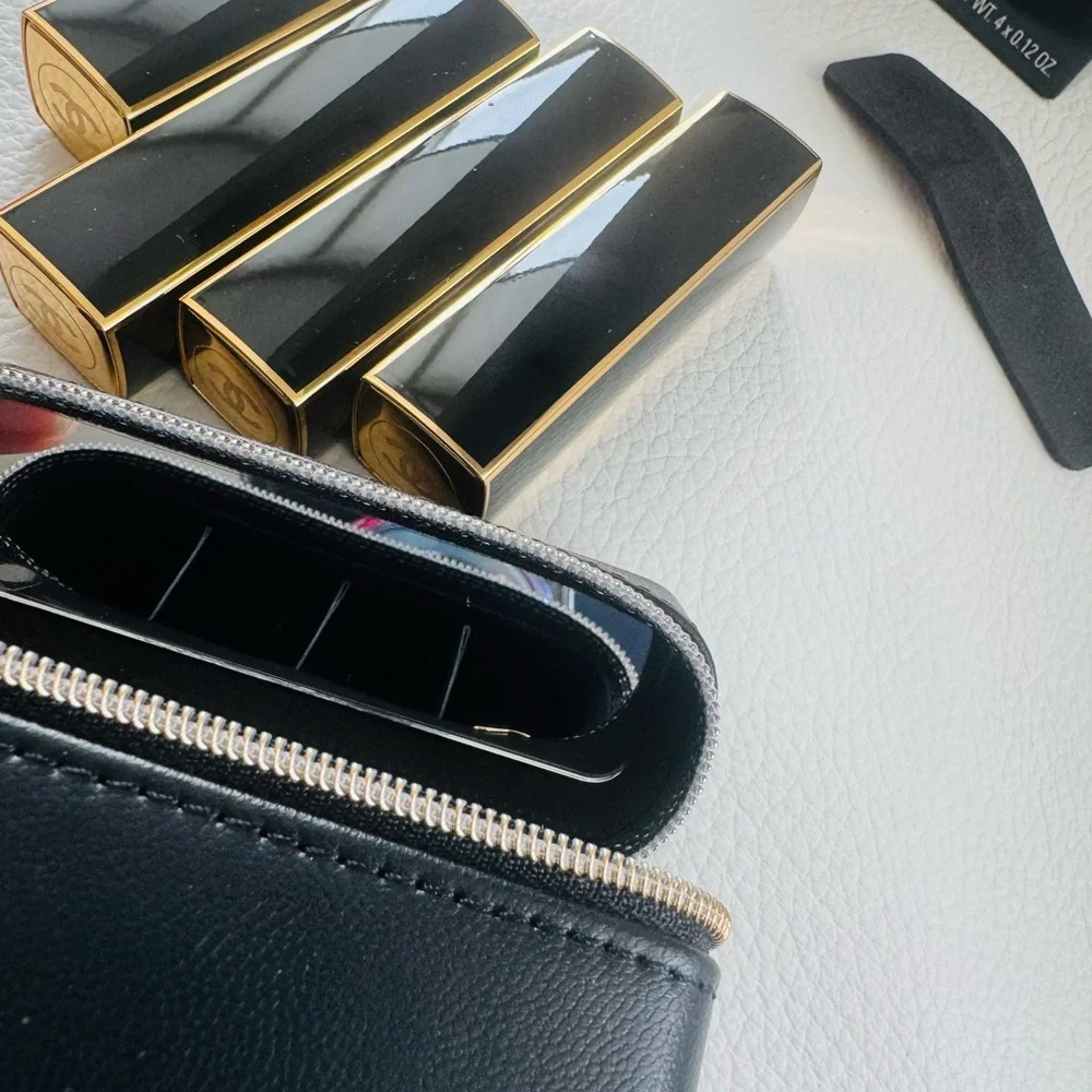 Chanel Rouge Allure Velvet set of 4 luminous matte lipstick in pearl zipper pull
